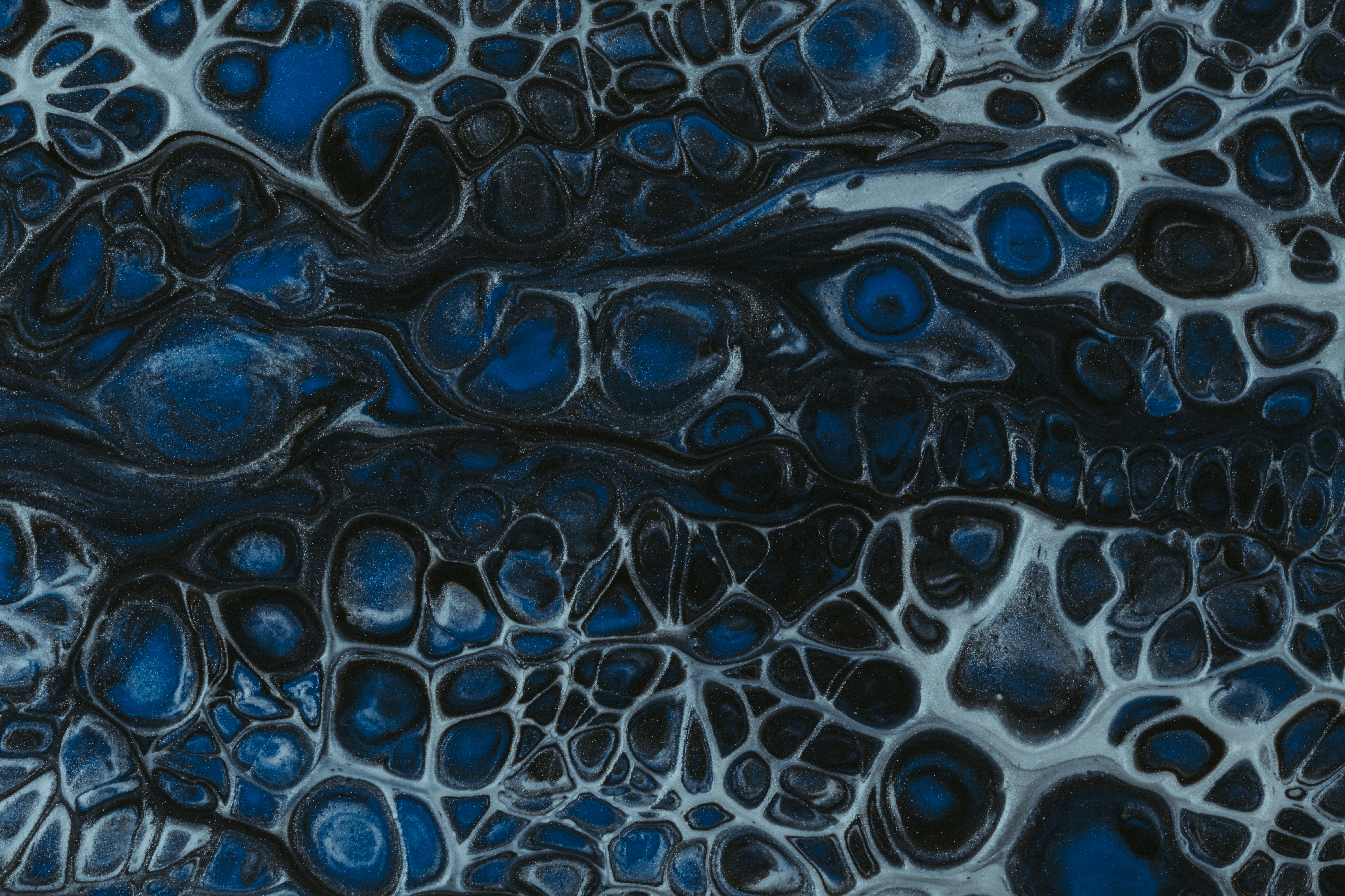 blue and black abstract painting